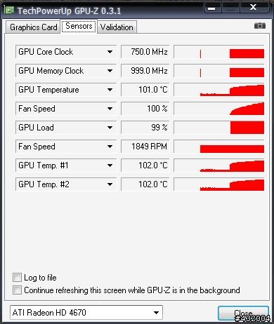 MSI 4670 趙雲版的溫度過百??