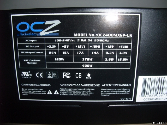 請益:今天買了OCZ 模組化 400W 回家看覺得怪怪的( 附圖片 ) 拜託大家幫我看一下