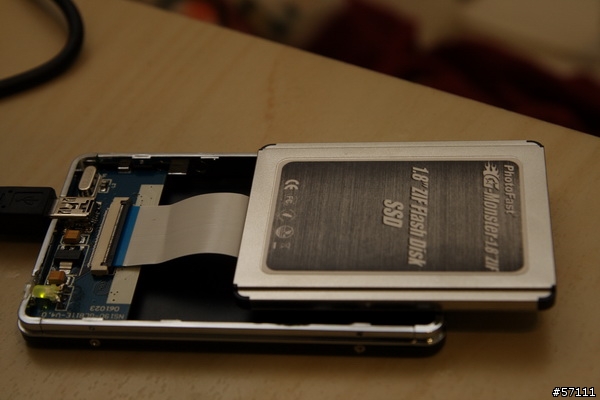 PhotoFast G-Monster 1.8" ZIF 64GB SSD開箱,HP 2510p改SSD