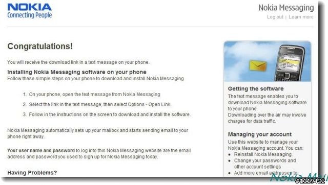 【更新支援5800】『Nokia Messaging 1.1』很好用的push mail