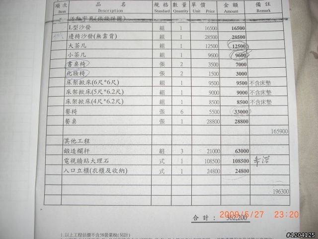 裝潢一路上來的心得 (有估價單).....