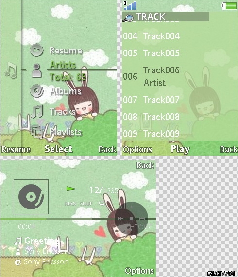 {240*320}*兔耳女孩~躲貓貓*