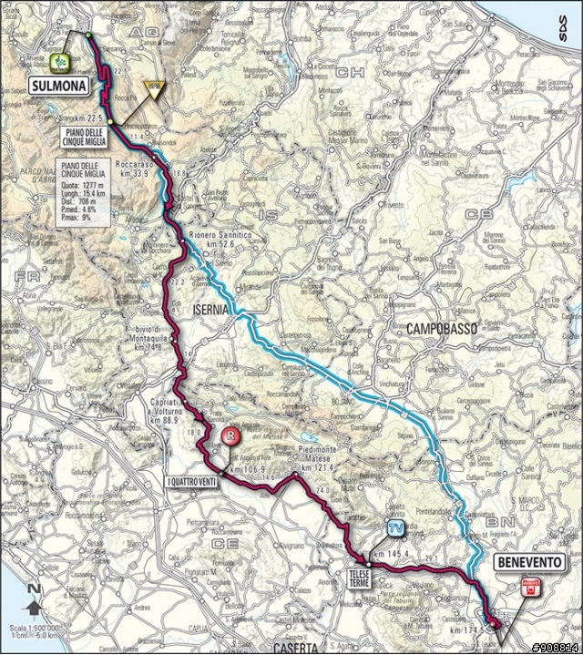 環義第十八站,從Sulmona到Benevento,全長182KM