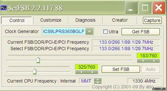 『分享』Acer Aspire One 751h 使用Setfsb 來改成 1.33Ghz