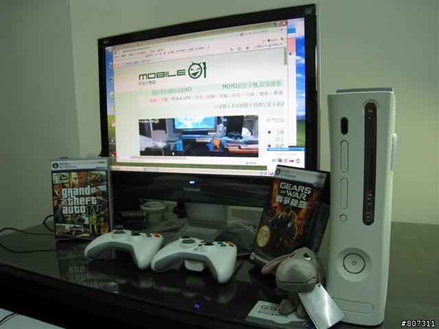 開箱文 Xbox 360 60G 惡靈古堡5 同捆包,同場加映 高解析 VGA AV端子線