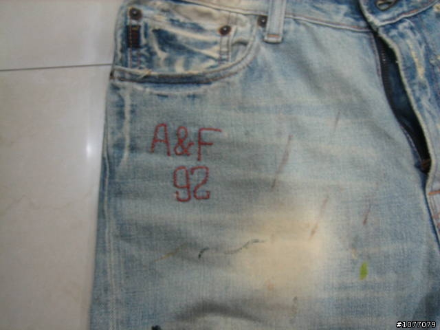 ((分享收藏))abercrombie&fitch 早期手工牛仔褲 圖多