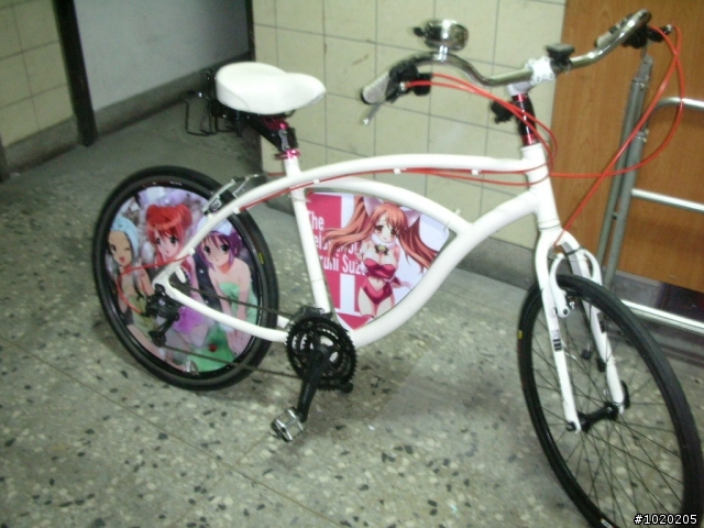 DIY fixed gear 碟輪蓋+痛車 海灘車+痛車 DIY 施工