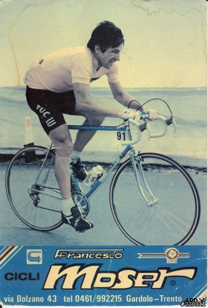 夏日炎炎,義系老鋼管-1985 Francesco Moser 曬太陽囉!