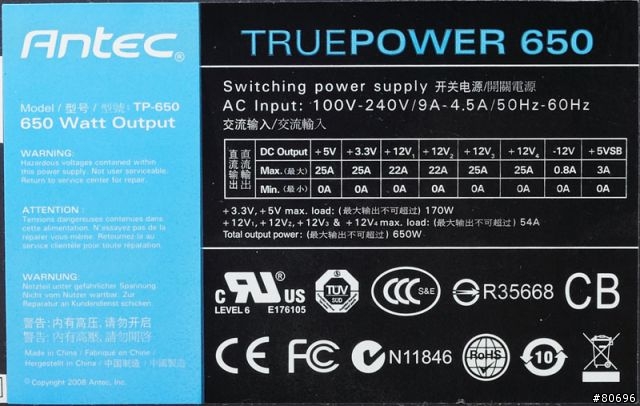 Antec TRUEPOWER New系列半模組化電源供應器簡介及測試