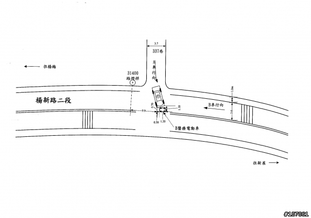 請教交通事故肇責~有道路交通事故現場圖