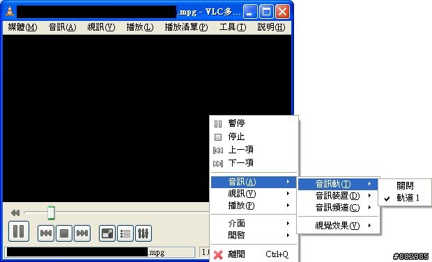 (更新圖片 麻煩各位替我解答)請教WMP播放有兩個音軌的MPG檔案時 無法選擇音軌問題...