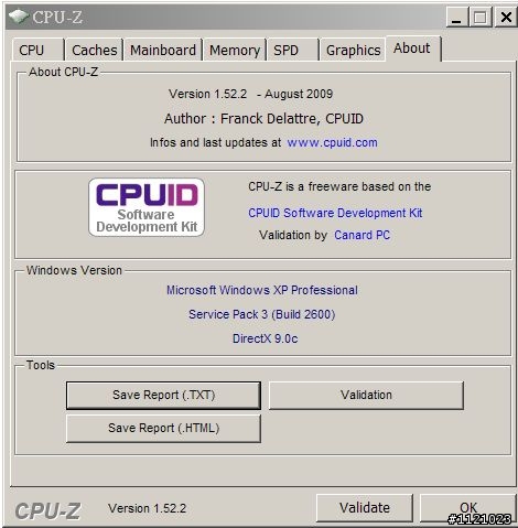 2009年8月28日發布 CPU-Z 1.52.2官方英文正式版本