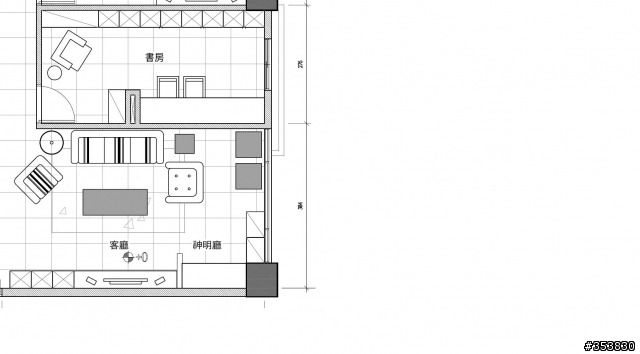 客廳書房格局和廚房餐廳格局請教