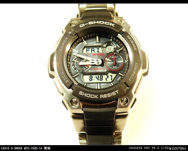 生日禮物 CASIO G-SHOCK MTG-1500-1A 開箱分享