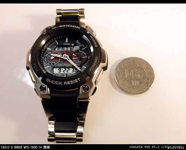 生日禮物 CASIO G-SHOCK MTG-1500-1A 開箱分享