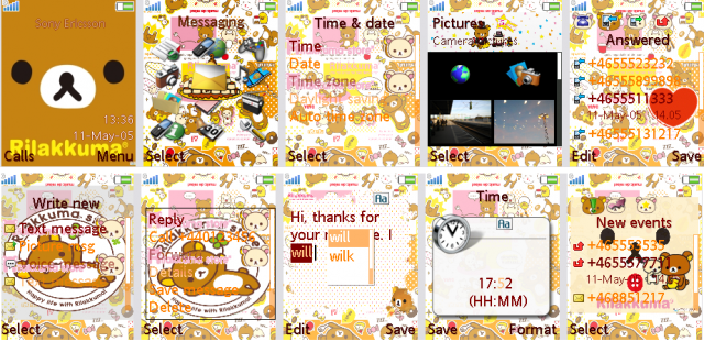 【176X220】新手試作 懶熊主題 附營保 NEW新增懶熊妹=)