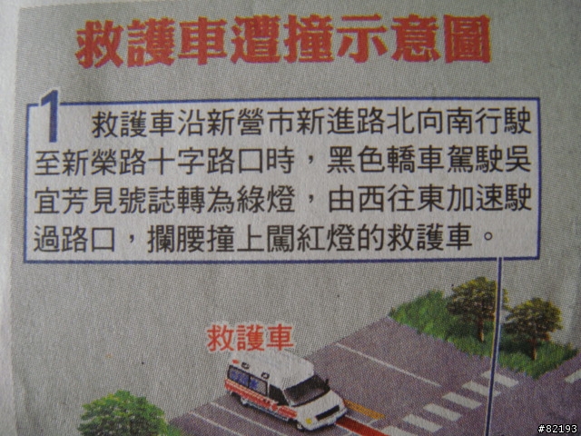 本縣救護車被撞翻~消防員與傷患一死一重傷