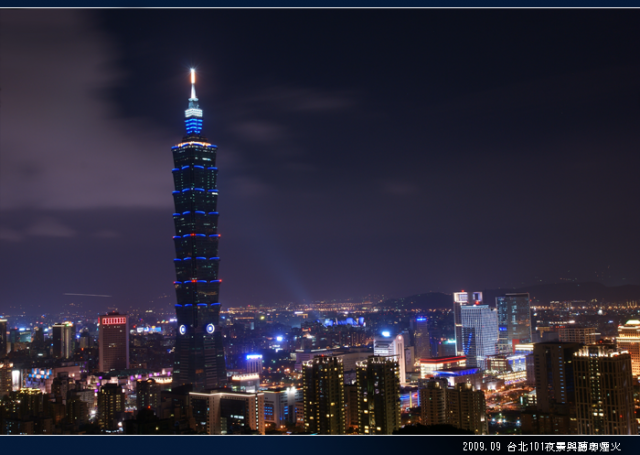 SONY家的 101夜景 加 聽奧煙火
