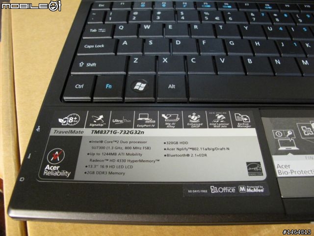 (菜鳥開箱文) Acer 商務CULV - TM8371G