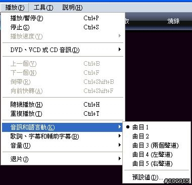 (更新圖片 麻煩各位替我解答)請教WMP播放有兩個音軌的MPG檔案時 無法選擇音軌問題...