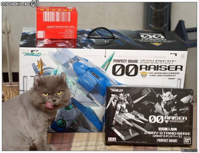 PG 00 Raiser 00鋼彈+O Rais+蓋亞法拉利六色漆開箱XD