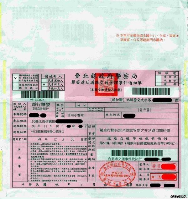 台北縣在缺錢!務必遵守交通規則,不要被合法的土匪搶了( 還是生活在,沒有楚門世界翻版的城市,比較好 )