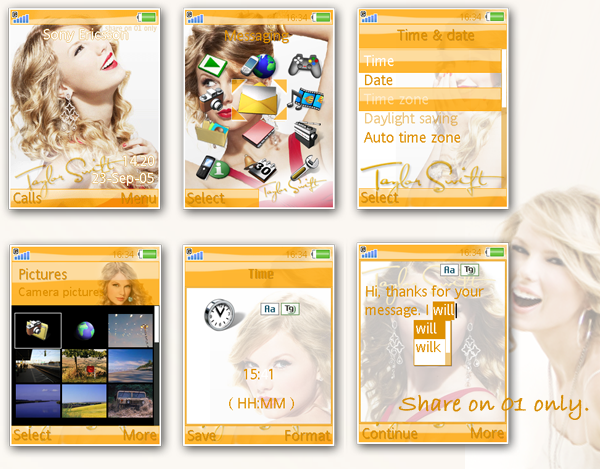 【240*320】【k800i】白橘..Taylor Swift