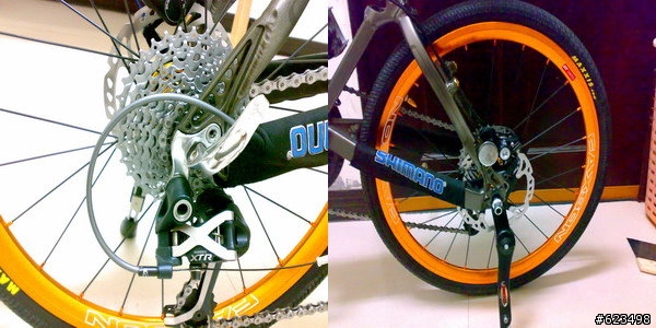 my 的小改 DAHON JP8 spinner 避震前叉 xt碟煞上身