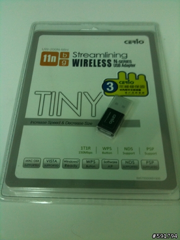 《開箱》iPod Touch,iPhone,Android 手機專用無線網卡CERIO UW-200N-Mini (Part I)