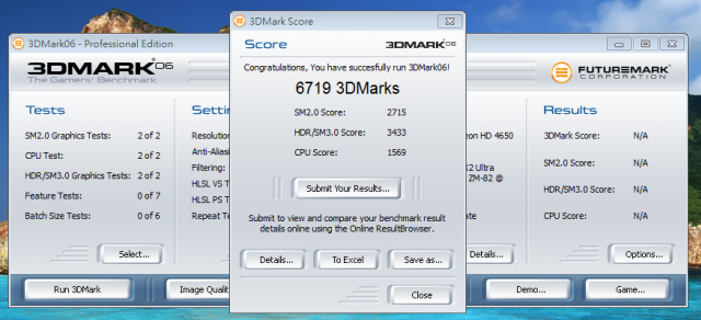 6530G升級Ati HD4650 512MB-DDR3 MXMII+3Dmark06測試報告(Win07)