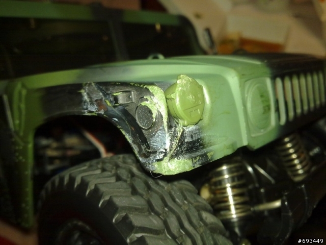 Tamiya 1/12 Hummer (2/26更新,有影片)前固定機構,後備胎架完成~!