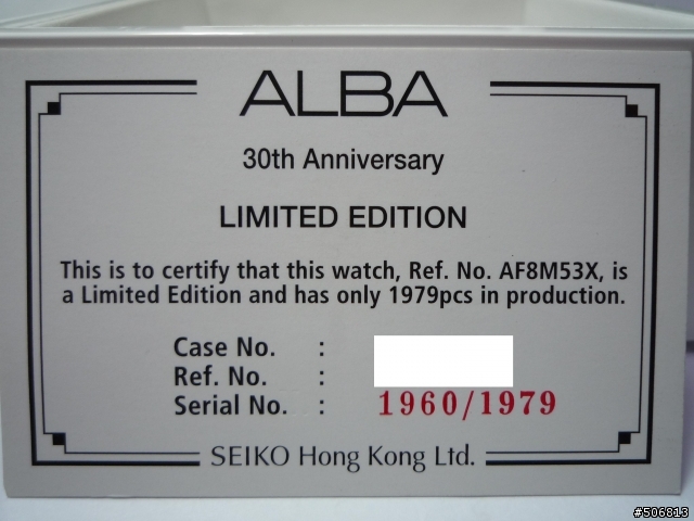 ALBA 30週年紀念錶之不專業開箱分享