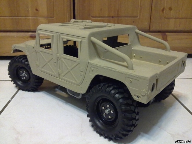 Tamiya 1/12 Hummer (2/26更新,有影片)前固定機構,後備胎架完成~!