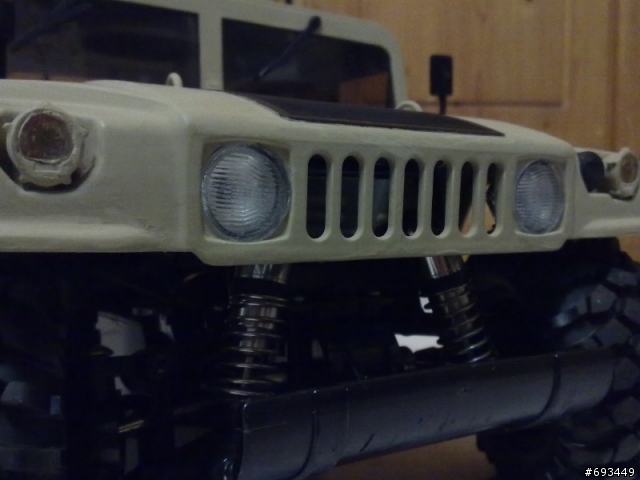 Tamiya 1/12 Hummer (2/26更新,有影片)前固定機構,後備胎架完成~!