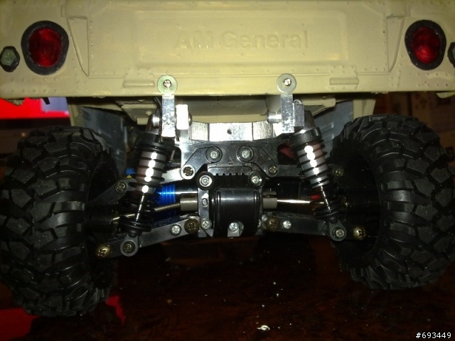 Tamiya 1/12 Hummer (2/26更新,有影片)前固定機構,後備胎架完成~!