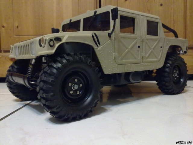 Tamiya 1/12 Hummer (2/26更新,有影片)前固定機構,後備胎架完成~!