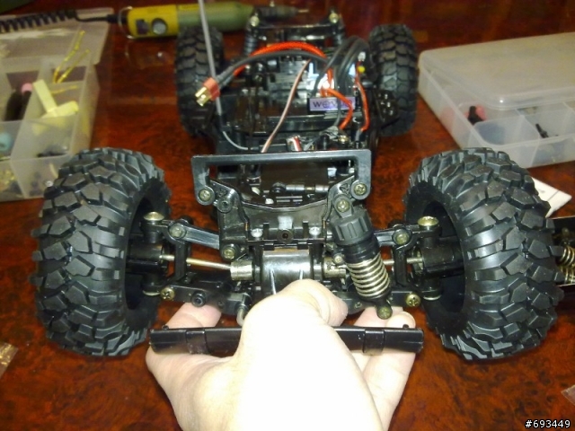 Tamiya 1/12 Hummer (2/26更新,有影片)前固定機構,後備胎架完成~!