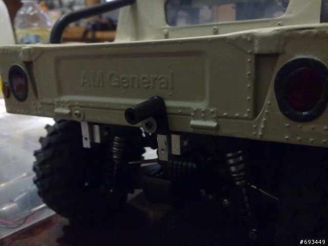 Tamiya 1/12 Hummer (2/26更新,有影片)前固定機構,後備胎架完成~!