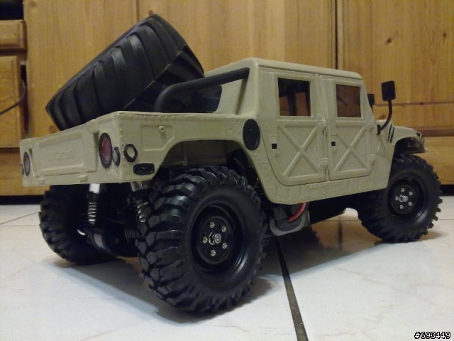 Tamiya 1/12 Hummer (2/26更新,有影片)前固定機構,後備胎架完成~!