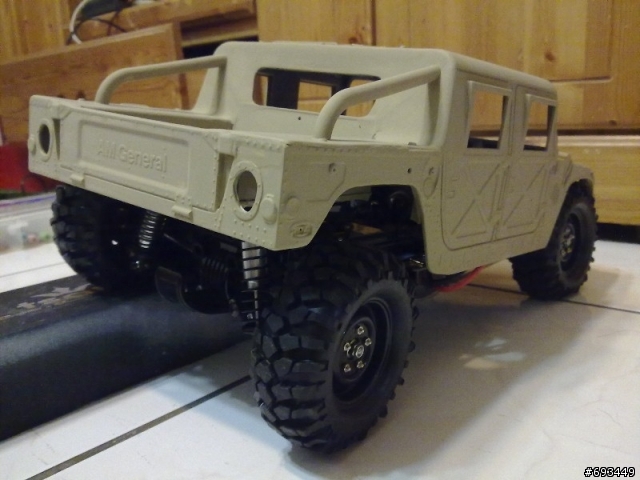 Tamiya 1/12 Hummer (2/26更新,有影片)前固定機構,後備胎架完成~!