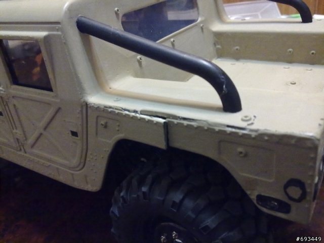 Tamiya 1/12 Hummer (2/26更新,有影片)前固定機構,後備胎架完成~!