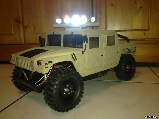 Tamiya 1/12 Hummer (2/26更新,有影片)前固定機構,後備胎架完成~!