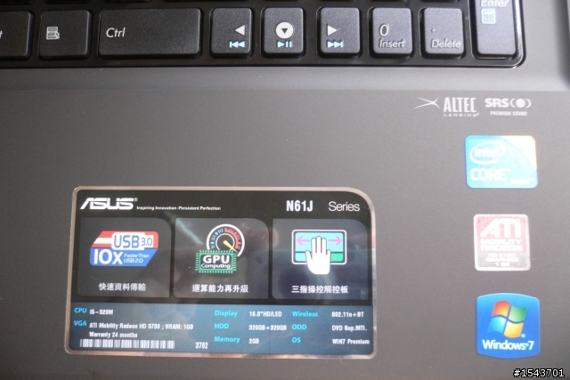 虎年敗新筆電!!ASUS N61J…..小小心得分享給各位