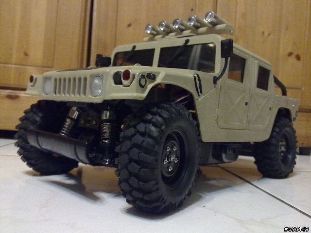 Tamiya 1/12 Hummer (2/26更新,有影片)前固定機構,後備胎架完成~!