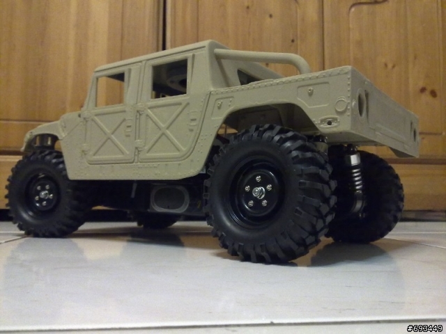 Tamiya 1/12 Hummer (2/26更新,有影片)前固定機構,後備胎架完成~!