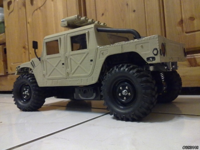Tamiya 1/12 Hummer (2/26更新,有影片)前固定機構,後備胎架完成~!