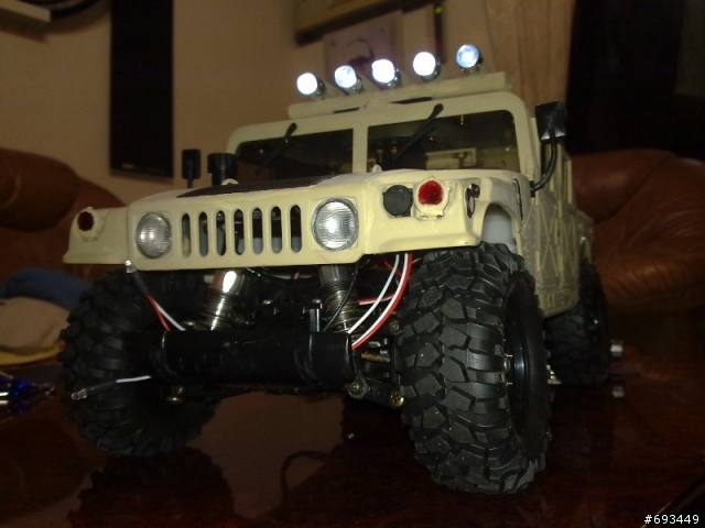 Tamiya 1/12 Hummer (2/26更新,有影片)前固定機構,後備胎架完成~!
