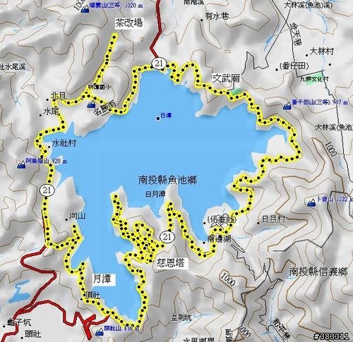櫻花開了-日月潭環湖與月潭自行車道