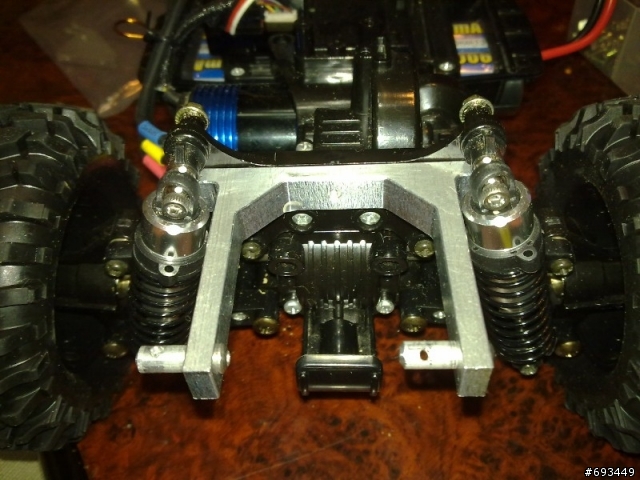 Tamiya 1/12 Hummer (2/26更新,有影片)前固定機構,後備胎架完成~!