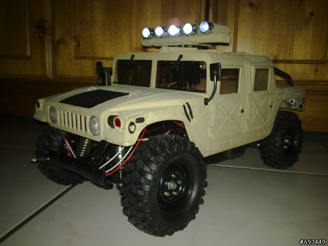 Tamiya 1/12 Hummer (2/26更新,有影片)前固定機構,後備胎架完成~!